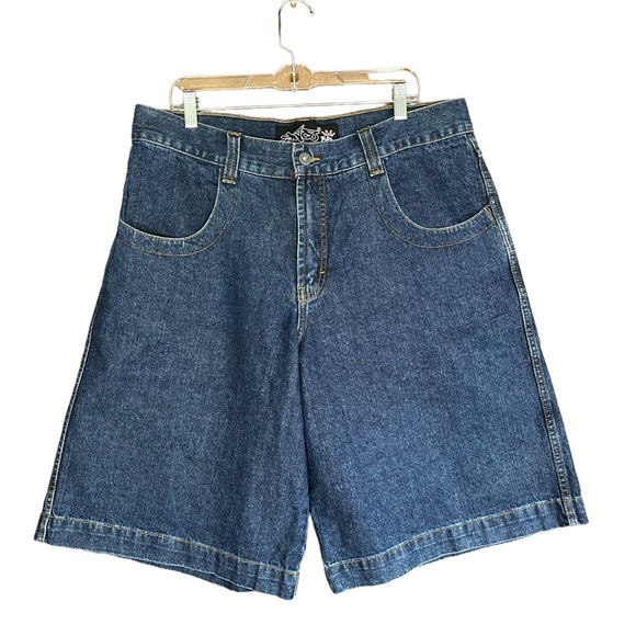 JNCO Other - Vintage Jnco Denim Shorts Dark Wash Skaters Baggy Size 38 Rare